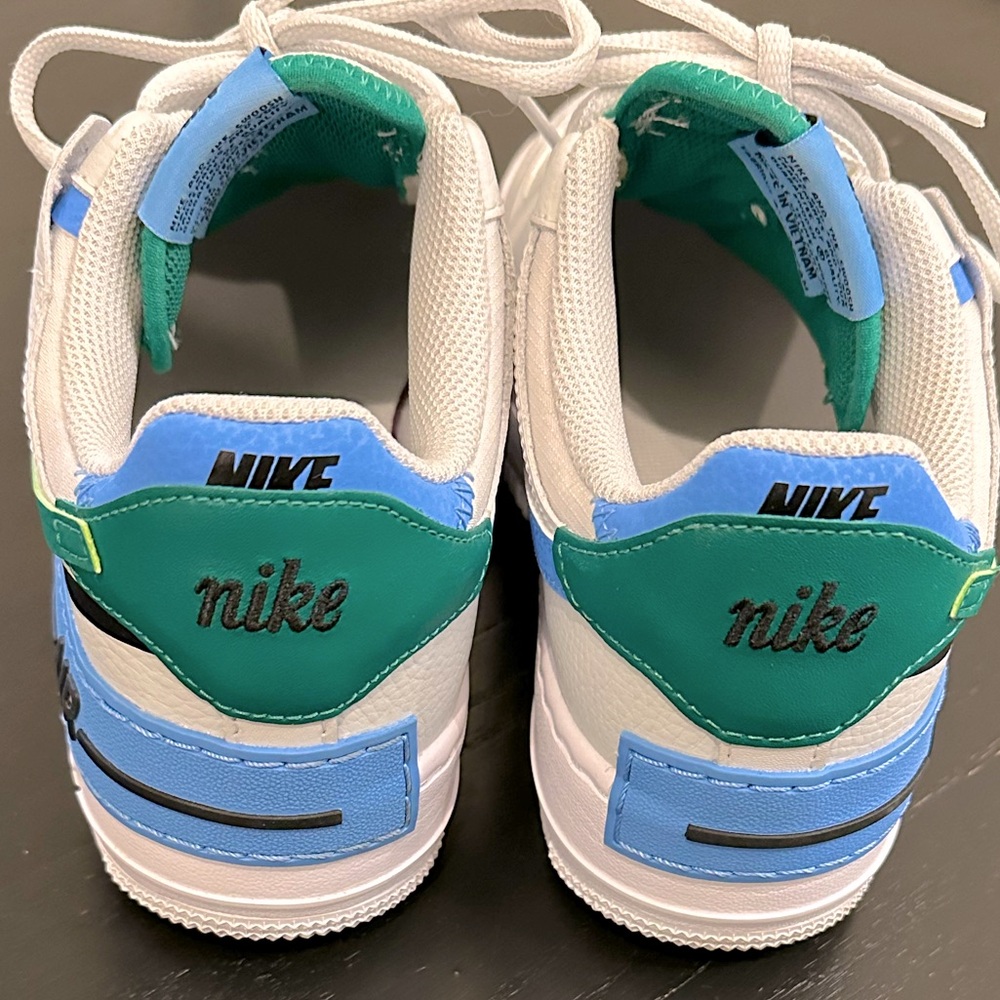 RARE Nike Air Force 1 Green Blue size 7 - Picture 6 of 11